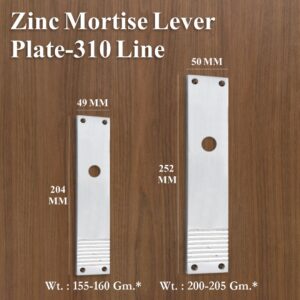 Zinc Mortice Lever Plate 310 Line