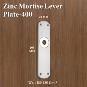 Zinc Mortice Lever Plate 400