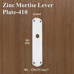 Zinc Mortice Lever Plate 410