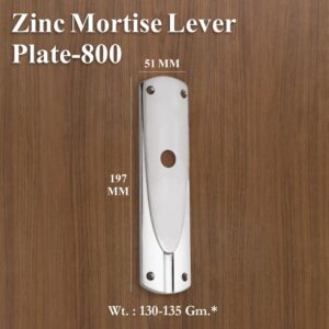 Zinc Mortice Lever Plate 800