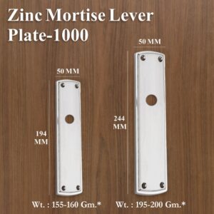 Zinc Mortice Lever Plate 1000