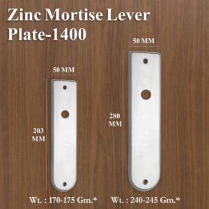 Zinc Mortice Lever Plate 1400