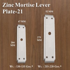 Zinc Mortice Lever Plate 21