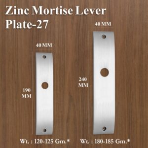 Zinc Mortice Lever Plate 27
