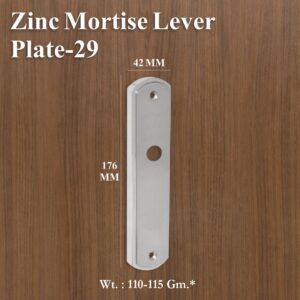 Zinc Mortice Lever Plate 29