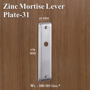 Zinc Mortice Lever Plate 31