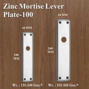 Zinc Mortice Lever Plate 100
