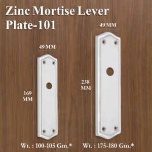 Zinc Mortice Lever Plate 101