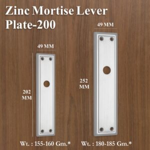Zinc Mortice Lever Plate 200