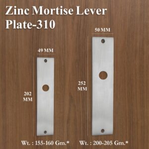 Zinc Mortice Lever Plate 310