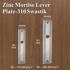 Zinc Mortice Lever Plate 310 Swastik