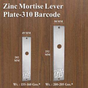 Zinc Mortice Lever Plate 310 Barcode