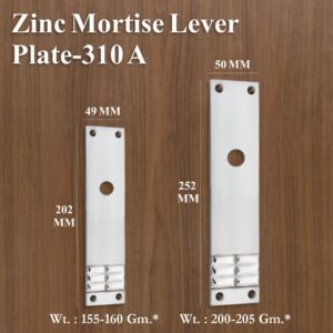 Zinc Mortice Lever Plate 310 Arc