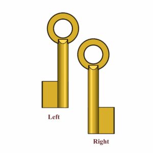 51 MM Brass Key With Front Hole