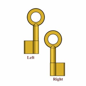 49 MM Brass Key With Hole Small