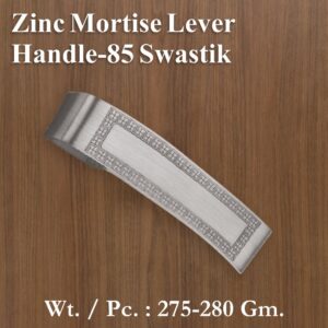 Zinc Mortice Handle 85 Swastik