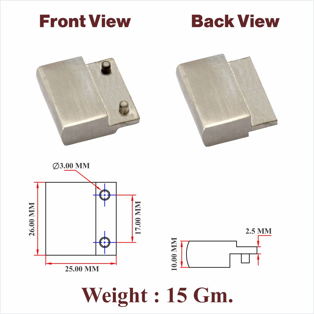 Aluminium Dead Head For BTH & 2 Lever Lock