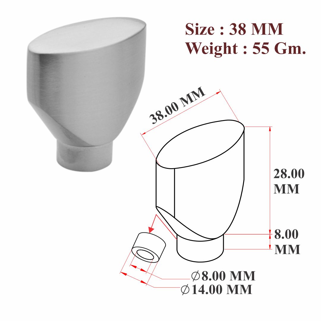 Large Oval Cylinder Knob