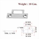 MS & Zinc Striker Plate For Drawer Lock