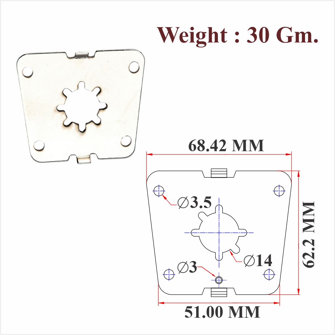 MS & Zinc Lock Cover For Cupboard Lock