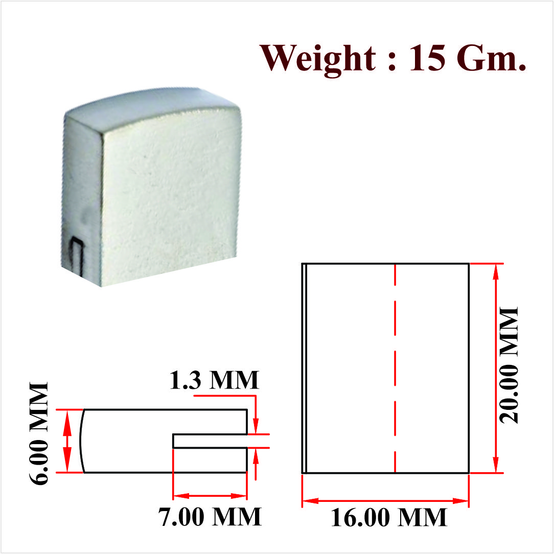 MS & Zinc Small Dead Head For Drawer Lock