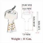 MS & Zinc Key For Drawer Lock