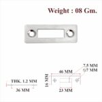 SS & Brass Striker Plate For Drawer