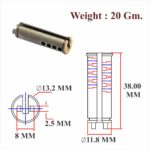 SS & Brass Tumbler For 32 MM Cylinder Body For Cupboard