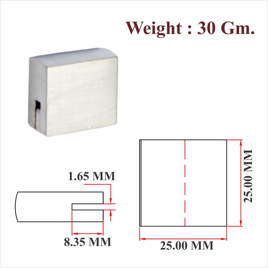 SS & Brass Small Dead Head For Cupboard