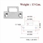 SS & Brass Striker Plate For Cupboard