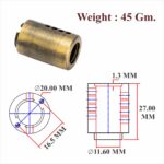 SS & Brass Cylinder Body 20x27 MM For Drawer