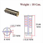 SS & Brass Tumbler For 27 MM Cylinder Body For Drawer